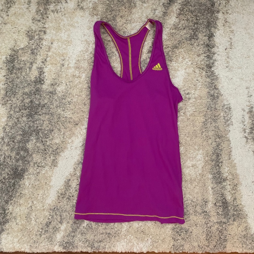 Purple Adidas Razorback workout tank